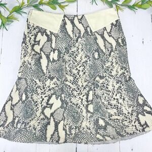 Yigal Azrouel New York Gray Snakeskin Skirt